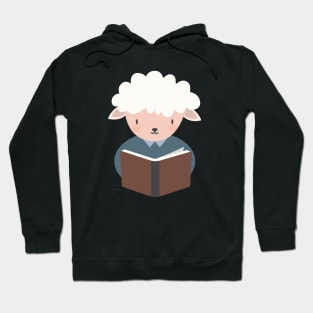 Whimsical Sheep Reading T-Shirt Hoodie